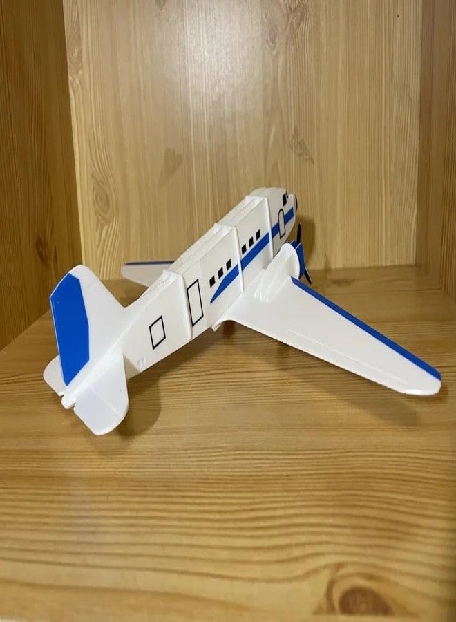 Beoals 3D Plastic Puzzle Aircraft Model Kit, Classic Passenger Plane, Multicolor - Image 3